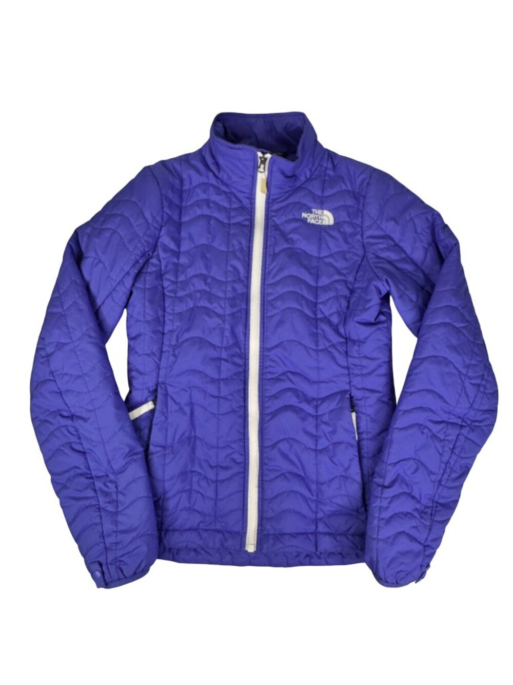 The North Face TNF Womens Quilted Jacket Purple XS Nylon Lightweight Full Zip